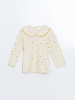 Bebe Yaka Puantiyeli K?z ?ocuk Ti??rt