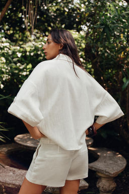 WIDE SHORT SLEEVE SHIRT - Zara фото 23