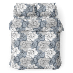 Пододеяльник Евро Макси "Деним" 240х215см, поплин 115г/м2, хлопок 100%, упаковка "классическая" ПВХ 28х41см, "Домашняя мода" (Россия)