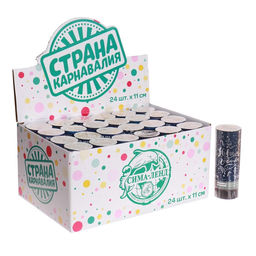 Цена за 24 шт. Хлопушка пружинная С Новым Годом, конфетти, фольга-серпантин, 11см - Страна карнавалия фото 3
