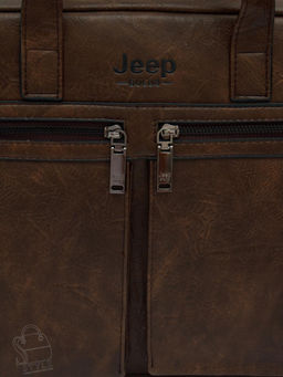Портфель мужской 6677-3 coffee Jeep в Новосибирске