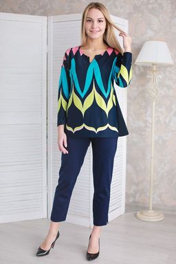 Джемпер женский из милано Юстина синий - Амадэль фото 8