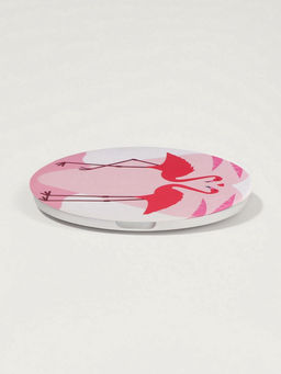 Цена за 2 шт. Зеркало складное «Фламинго», d=7.5 см, розовое