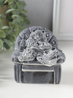 Шкатулка "Кот в кресле", 8см