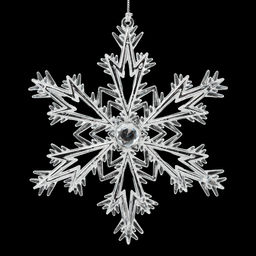 Цена за 1 шт. Украшение ErichKrause Decor Снежинка морозная 14см