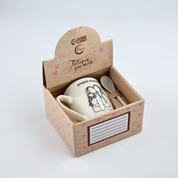 Кружка с ложкой керамическая Лучшей подруге, 310 мл