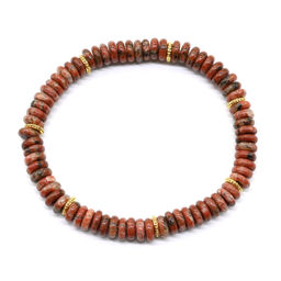 Браслет из яшмы красной диски 6*2мм, 16см