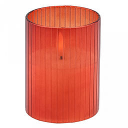 Свеча в цветной колбе, восковая, светодиодная на батарейках д7,5см h10см, свет теплый, с мерцанием, колба стекло, цвет терракотовый, питание от 2-х батареек АА (в комплект не входят), в коробке (Китай)