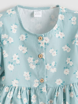 ?i?ekli F?rf?rl? K?z ?ocuk Elbise