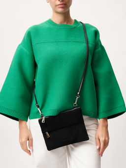 Замшевая кросс-боди Deboro 3017 черный