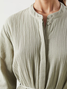 Hakim Yaka M?slin Kad?n G?mlek Elbise