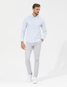 Lacivert Slim Fit Uzun Kollu G_mlek