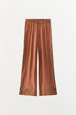 LIMITED EDITION RHOMBUS LACE TROUSERS - Zara фото 4