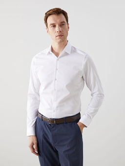 Slim Fit Uzun Kollu Gabardin Erkek G?mlek