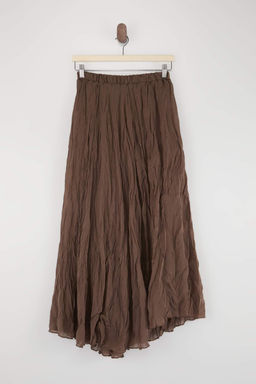 Kahverengi Burusuk Astarl? Maxi Asimetrik Etek TWOSS26ET00160 - Trendyolmilla фото 6