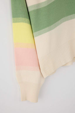 Mint Renk Bloklu Triko Kazak TWOAW22KZ0193 - Trendyolmilla фото 6