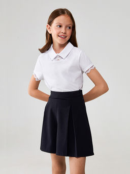 ACOOLA / Блузка детская для девочек Gvinevra белоснежный  фото 6