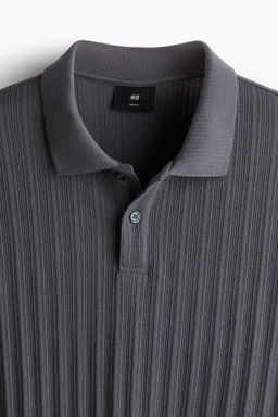 Polo en punto con textura Slim Fit - H&m фото 9