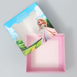 Цена за 5 шт. Коробка-фоторамка складная Маленькой принцессе, 14 х 14 х 8 см - Дарите счастье фото 5