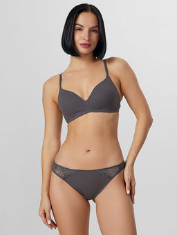 Цена за 2 штуки! Трусы бразилиана женские серые