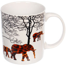 Цена за 2 шт. Кружка керамическая 330мл "Сафари парк", микс рисунков