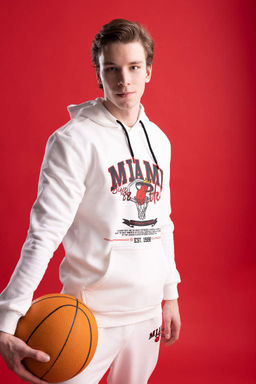 DeFactoFit Толстовка стандартного кроя с капюшоном NBA Miami Heat