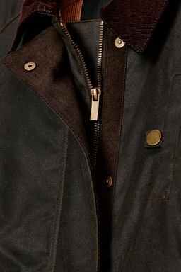 CHAQUETA ENCERADA ZW COLLECTION / Khaki - Zara фото 10