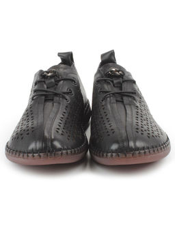 03-5005-1 BLACK Полуботинки женские летние (натуральная кожа) - Фабричный китай фото 8