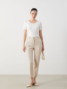 Bisiklet Yaka Dokulu Kad?n Ti??rt