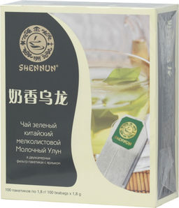 SHENNUN. Зеленый. Молочный улун карт.упаковка, 100 пак.