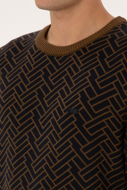 Erkek Slim Fit Bisiklet Yaka Haki Kazak - U.s. polo assn фото 14