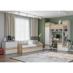 Комод с дверками и ящиком Геометрия 8, 862х450х749, Делано светлый/Белый - Simaland фото 3