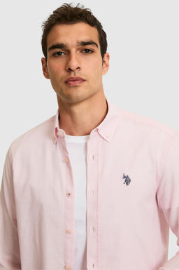 Erkek A__k Pembe Uzun Kollu Basic G_mlek