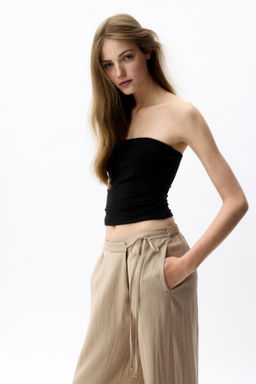 Pantal?n cruzado en mezcla de lino - H&m фото 8