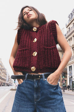THICK KNIT WAISTCOAT - Zara фото 2