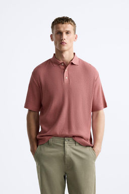 OPEN TEXTURED POLO SHIRT - Zara фото 5