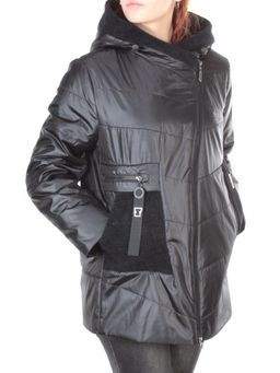 22-307 BLACK Куртка демисезонная женская AKiDSEFRS (синтепон 100 гр.)