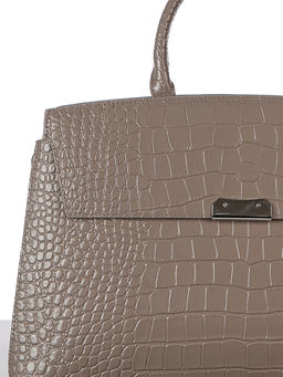 LACCOMA сумка НИ8099-серый натуральная кожа хлопок