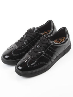 03-B6C-7AG BLACK Кеды женские (натуральная кожа)