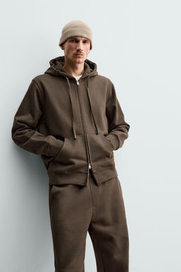 HEAVYWEIGHT HOODED ZIP-UP SWEATSHIRT ORIGINS - Zara фото 14