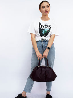 LACCOMA сумка Роза-22-Л815-ежевичный эко кожа хлопок фото 2