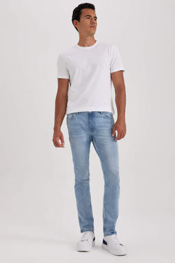 Pedro Slim Fit Джинсовые брюки узкого кроя с нормальной талией и узкими штанинами - Defacto фото 2