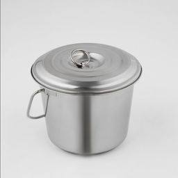 Ведро с крышкой, 5 л, мерная шкала, нержавеющая сталь