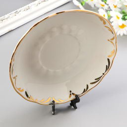 Цена за 15 шт. Подставка для тарелок d=7-10 см Greta, пластик, 7.5 см, чёрная