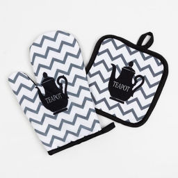 Кухонный набор Доляна Teapot, прихватка 17*17 см, рукавица 26*16 см,100% п/э  фото 2