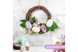 Пасхальное украшение венок 24*24*6,5 см "Нежность"
