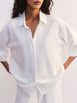 Льняная блуза свободного кроя ZR2605012001-2 / Zarina