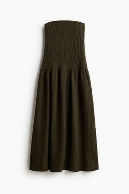 Vestido bandeau con cuerpo nido de abeja - H&m фото 2