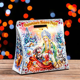 Цена за 5 шт. Подарочная коробка Зимний Лес 24,5 х 11,5 х 23 см - Simaland фото 2