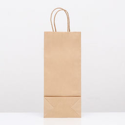 Пакет крафт под бутылку, Крафт, 14×8×32 см